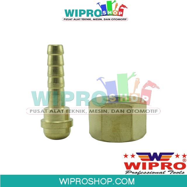 Gambar WIPRO Hose Naple OXY (ST-250) (Drat Kanan) 3/8"x19TPI +1/4" 6.4MM dari wiproshop Kota Surabaya Tokopedia