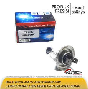 BULB BOHLAM H7 AUTOVISION 55W LAMPU DEKAT LOW BEAM CAPTIVA AVEO SONIC