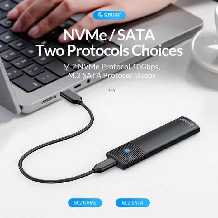 ORICO PWM2 USB3.2 Gen1 Type-C M.2 NGFF / M2 SATA SSD Enclosure (5Gbps) 2