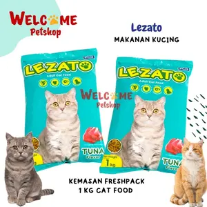Lezato Makanan Kucing 1kg Freshpack Tuna Wangi Cat Food Enak Adult