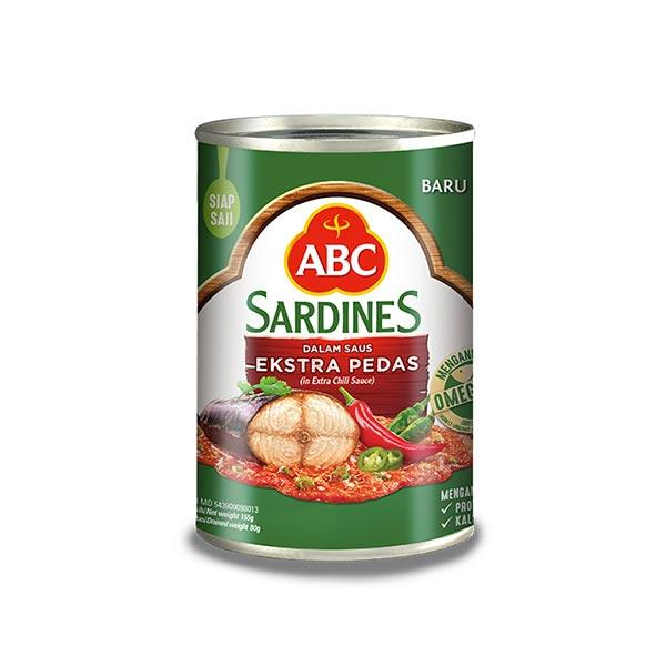 Gambar ABC SARDINES EXTRA HOT 155 GR dari Hypermart Ponorogo Kab. Ponorogo Tokopedia
