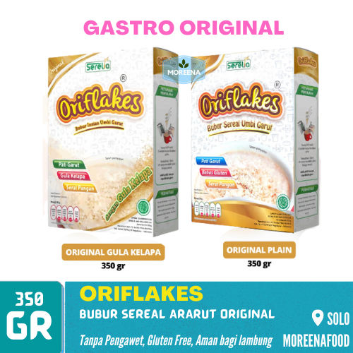 Gambar Oriflakes - Bubur Instan Umbi Garut Rasa Orginal Plain 350gr dari moreenafood Kota Surakarta Tokopedia