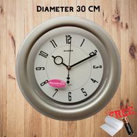 Gambar Jam Dinding Besar Kamar Silver Sweep Movement Diameter 30cm Diamond dari Jam Dinding ID Kota Surakarta 3 Tokopedia