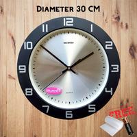 Gambar Jam Dinding Besar Kamar Silver Sweep Movement Diameter 30cm Diamond dari Jam Dinding ID Kota Surakarta 4 Tokopedia