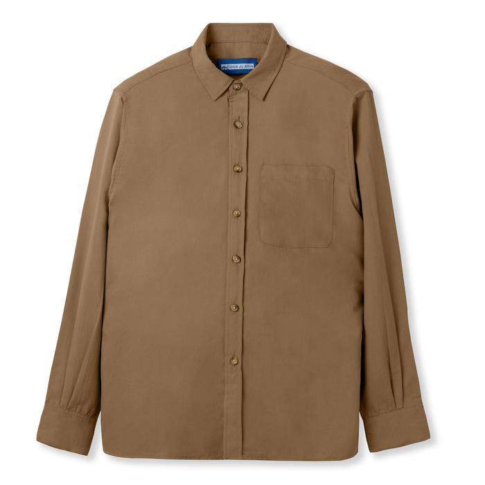 Gambar Kemeja - Palette Shirt Long Sleeve - Soft Brown dari Tenue de Attire Kota Administrasi Jakarta Selatan Tokopedia