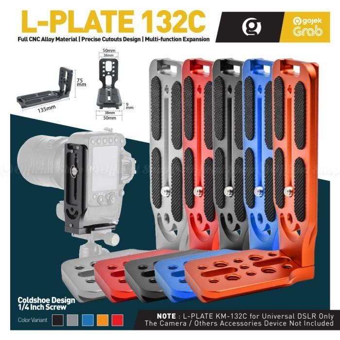 Gambar HOP 132C Aluminium L Plate Bracket DSLR Mirrorless Camera Stabilizer - BLUE dari G-Rex Kota Administrasi Jakarta Barat Tokopedia