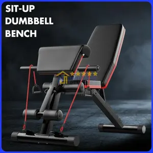 Kursi Gym Bench Press Adjustable Foldable Dumbbell Sit Up Exercise
