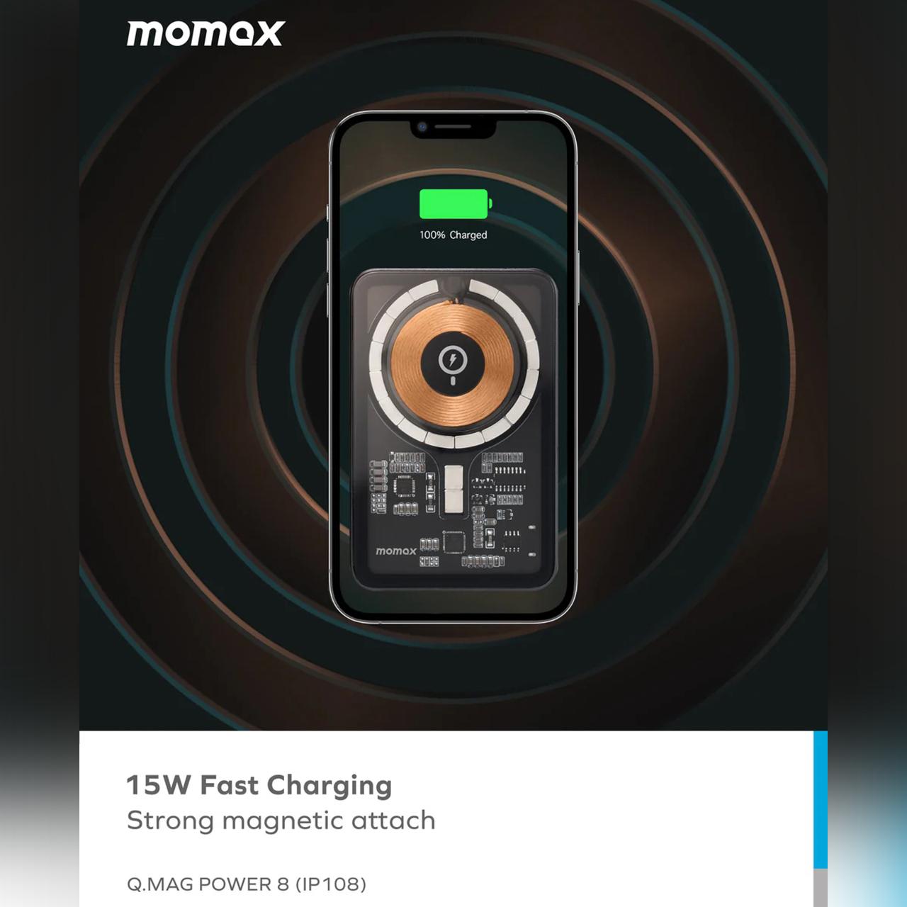 Powerbank Magnetic MagSafe Momax USB C 20W PD Wireless Fast Charging