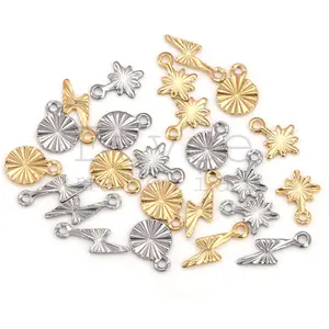 L09 Bandul pendant charm kecil bulat petir stainless steel TITANIUM