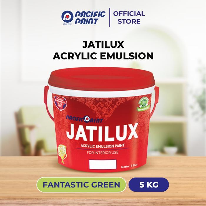 Gambar Jatilux Acrylic Emulsion-Cat Dinding Interior- FANTASTIC GREEN-5kg dari Pacific Paint Indonesia Kota Tangerang Tokopedia