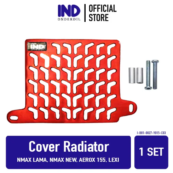 Gambar Cover Radiator IND Pattern CNC NMAX Aerox 155 Lexi Tutup Kipas Mesin - Merah dari IND Onderdil Kota Bandung 5 Tokopedia