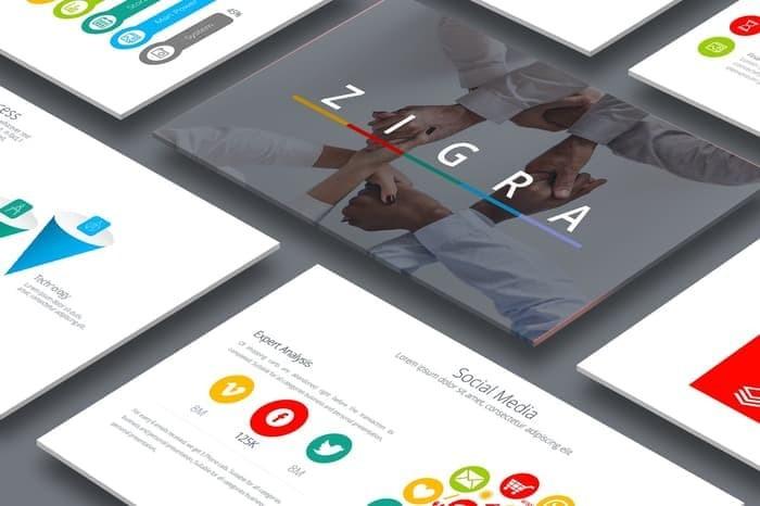 Gambar Presentasi ZIGRA Powerpoint Template ppt pptx dari Impodio Kota Tangerang Selatan Tokopedia