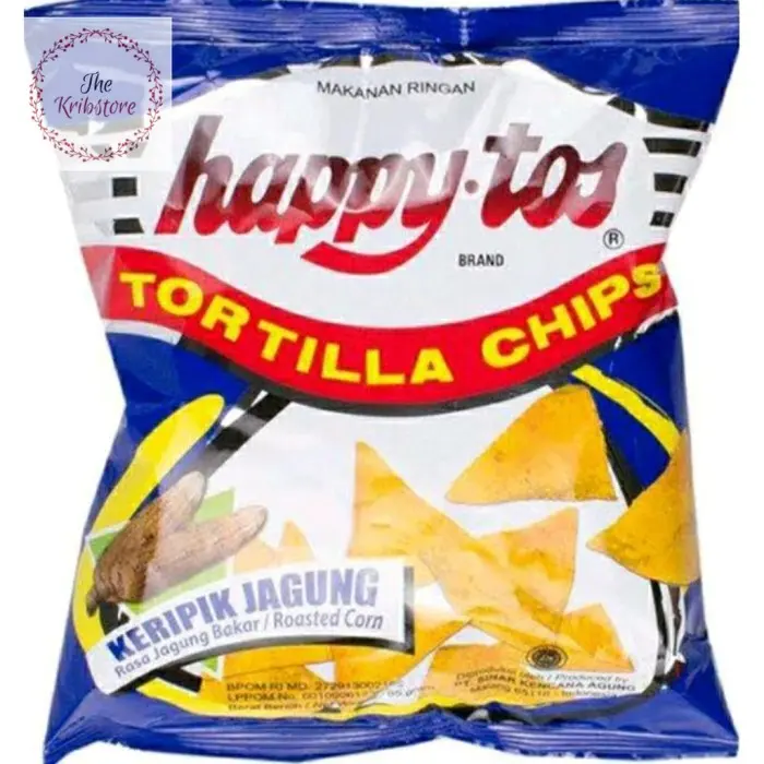 HAPPY TOS Tortilla Chips Biru Jagung Bakar 55 gr