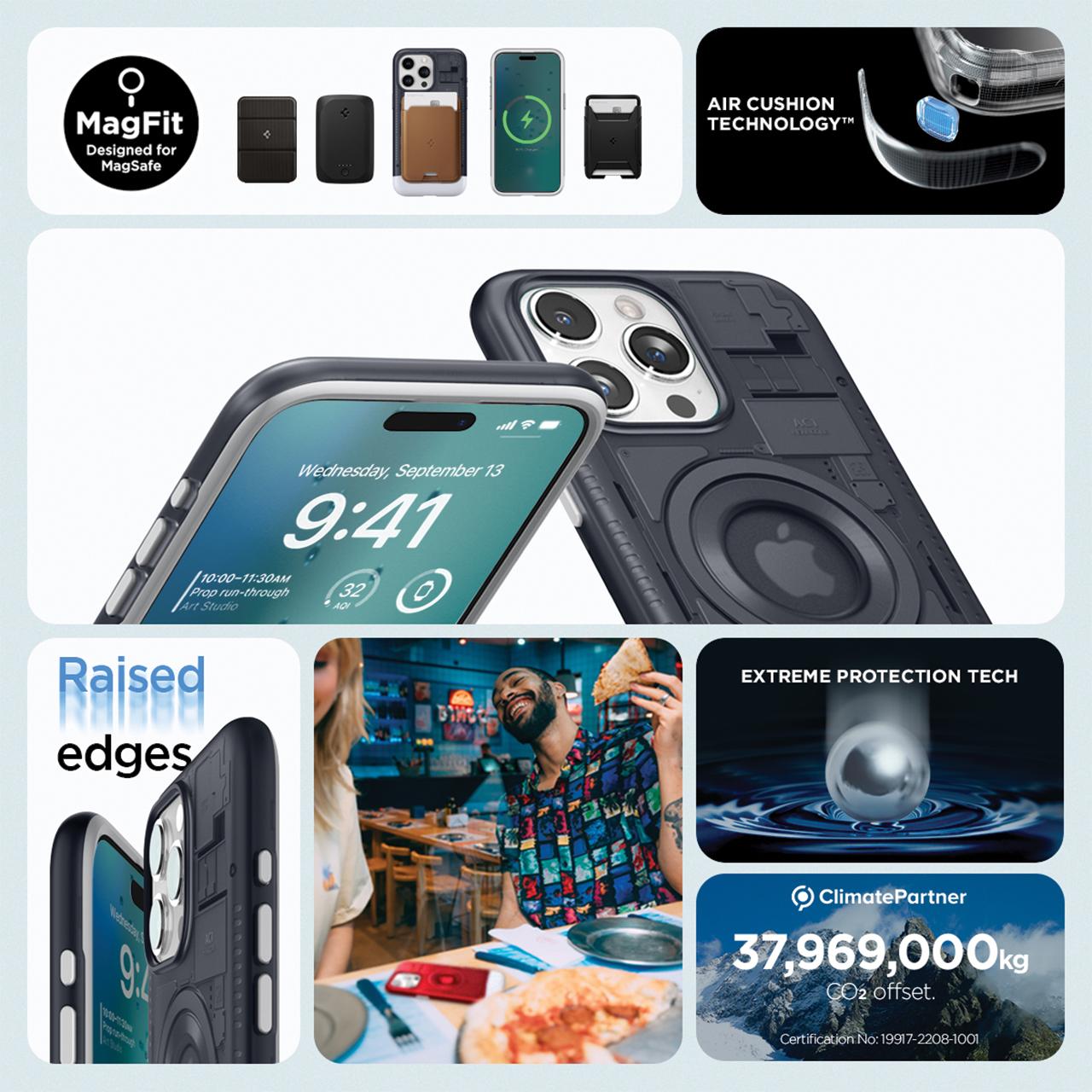 Spigen iPhone 15 Pro Case Magsafe Classic C1 Magfit - Bondi Blue ACS06743