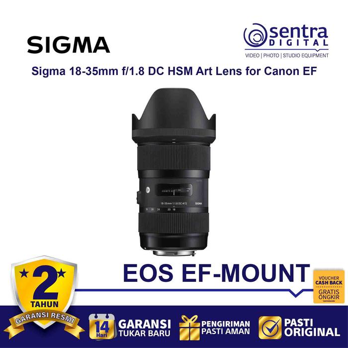 Gambar Sigma 18-35mm f/1.8 DC HSM Art Lens for Canon EF dari Sentra Digital Kota Surabaya Tokopedia