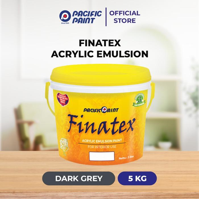 Gambar Finatex Acrylic Emulsion-Cat Dinding Interior- DARK GREY-5kg dari Pacific Paint Indonesia Kota Tangerang Tokopedia