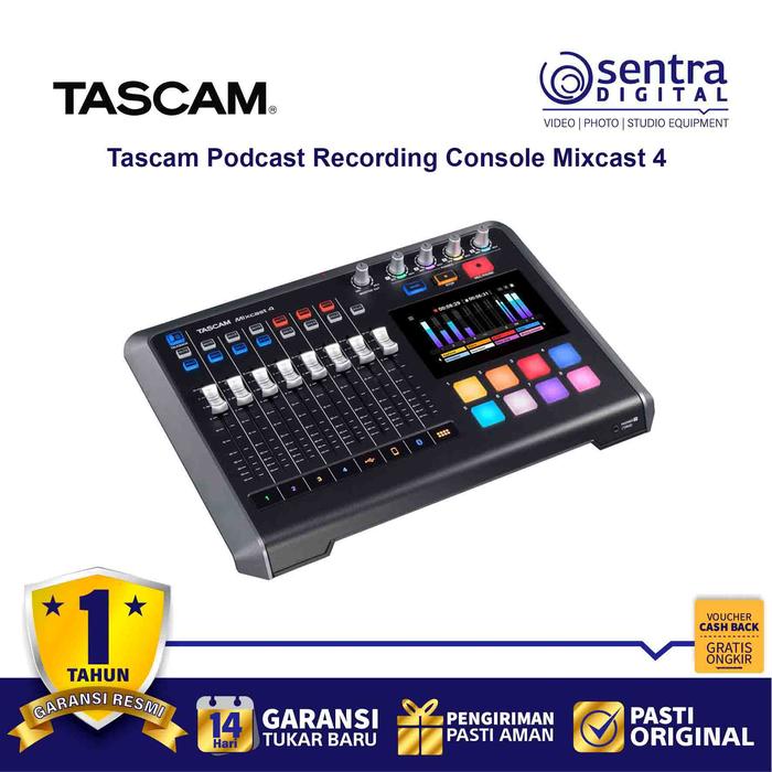 Gambar Tascam Mixcast 4 Podcast Mixer, Recorder, and USB Audio Interface dari Sentra Digital Kota Surabaya Tokopedia