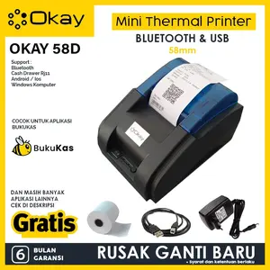 Okay Digit Up Dt 58D Ok 58D Bluetooth Printer Bukukas Thermal