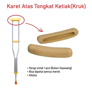Karet Tongkat Kruk Atas Original Karet Handle Tongkat Ketiak