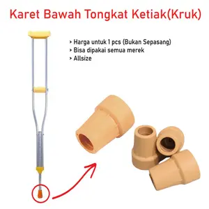 Karet Tongkat Kruk Bawah Kaki Cream Original Premium (Bagian Bawah)