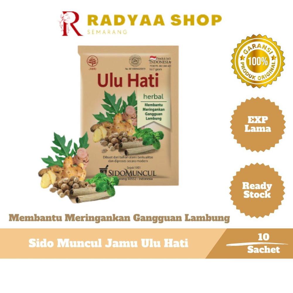Sido Muncul Jamu Ulu Hati 10's - Mengurangi Nyeri Lambung Maag Perih |