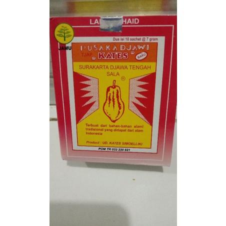 Jamu terlambat bulan kates pusaka djawi serbuk(bubuk) asli ori isi 10