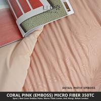 Gambar Rise Finezza Sprei Set Bed Cover Microfiber Embossed Motif Coral Pink - Coral Pink, 120x200 dari risebedding Kota Bandung 3 Tokopedia