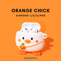 Gambar Airpods Case Orange Chick Gen 1 2 3 PRO Soft Silicone - Airpods Gen 3 dari Arceantics Kota Tangerang 3 Tokopedia