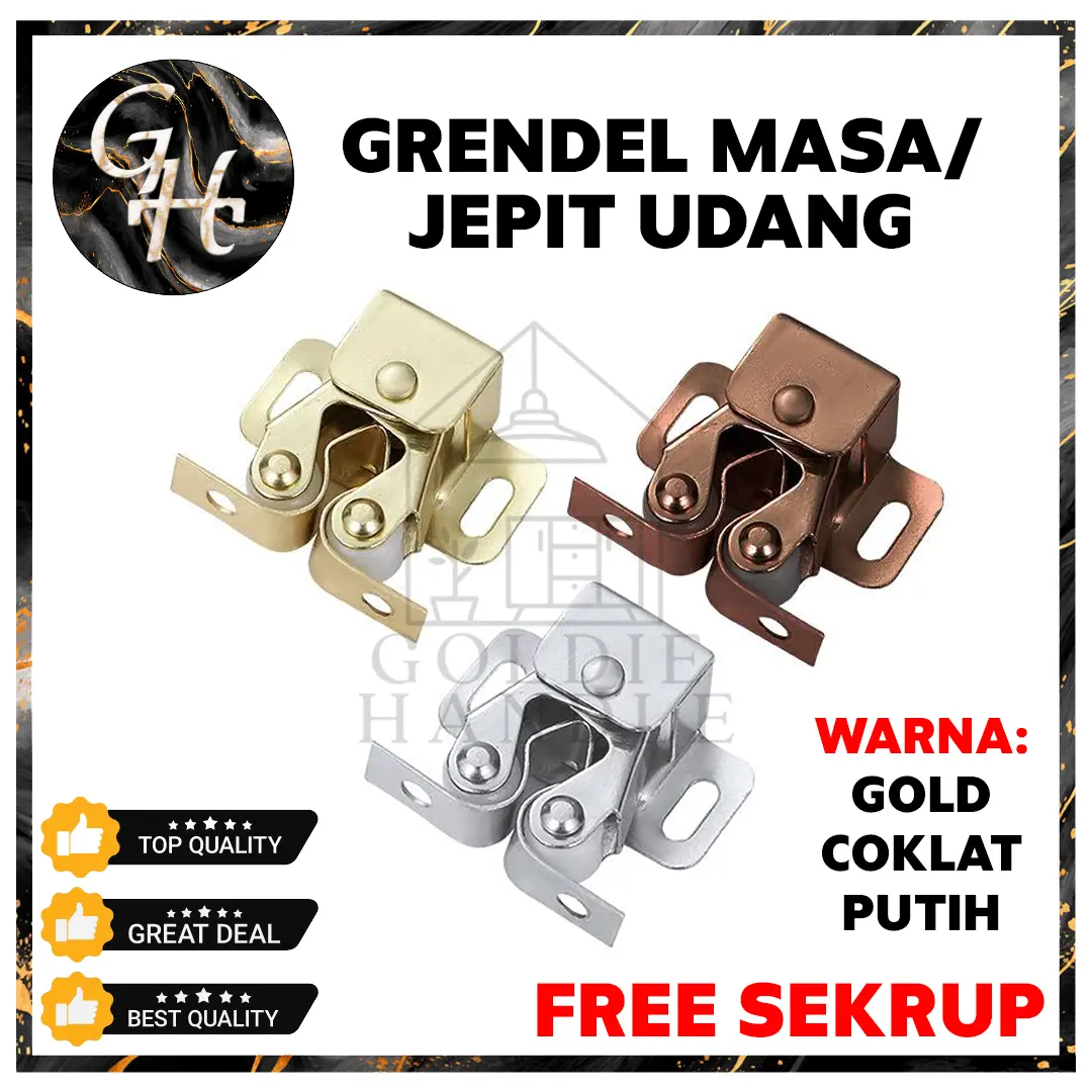 Jepit Udang Capit Udang Pintu Lemari Cabinet Mata Ayam Dapur Grendel Capit Udang Penutup Pintu Laci Lemari
