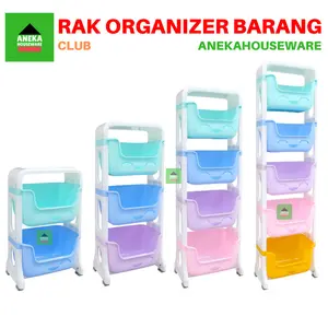 Rak Organizer Plastik Serbaguna Hapy Kids Rack Susun Club Furniture