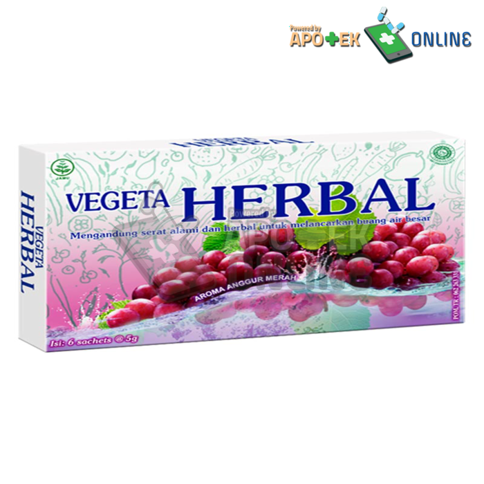 Gambar VEGETA HERBAL ANGGUR MERAH 6 SACHET dari Apotek Dande Farma Rungkut Kota Surabaya Tokopedia