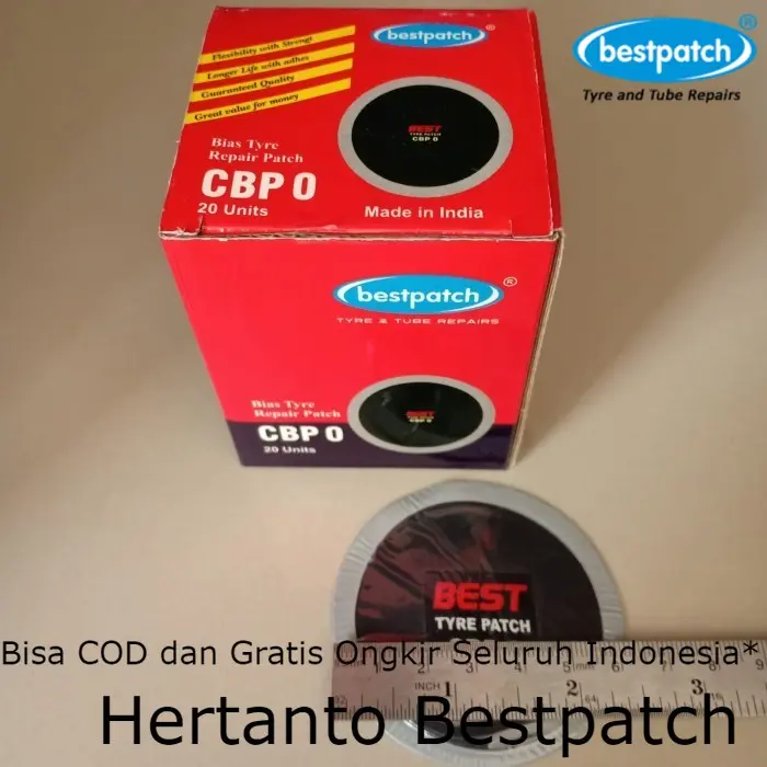 Bestpatch CBP0 - Tambal Ban Luar Tip Top Best Patch 1 Lembar / Biji 0