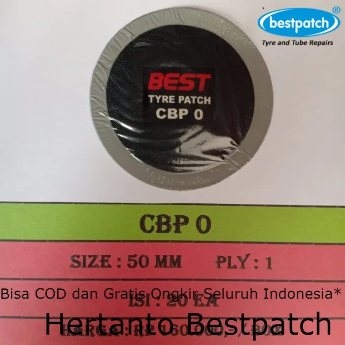 Bestpatch CBP0 - Tambal Ban Luar Tip Top Best Patch 1 Lembar / Biji 1