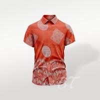 Gambar BATIK TRUSMI Kain Batik Viscose Cap Motif Mega Mendung Latak Orange HL dari BT Batik Trusmi Official Kab. Cirebon 5 Tokopedia
