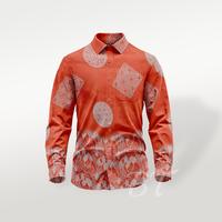 Gambar BATIK TRUSMI Kain Batik Viscose Cap Motif Mega Mendung Latak Orange HL dari BT Batik Trusmi Official Kab. Cirebon 3 Tokopedia