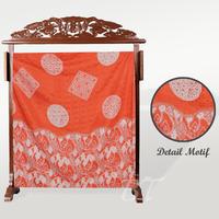 Gambar BATIK TRUSMI Kain Batik Viscose Cap Motif Mega Mendung Latak Orange HL dari BT Batik Trusmi Official Kab. Cirebon 2 Tokopedia