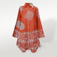 Gambar BATIK TRUSMI Kain Batik Viscose Cap Motif Mega Mendung Latak Orange HL dari BT Batik Trusmi Official Kab. Cirebon 4 Tokopedia