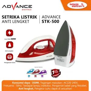 Setrika Listrik / Dry Iron ADVANCE STK-500 Anti Lengket 350 Watt