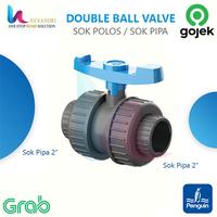 Gambar Double Union Ball Valve Penguin ukuran 2 Inch Sok Pipa Stop Keran dari Lucyandri Official Kab. Tangerang 1 Tokopedia