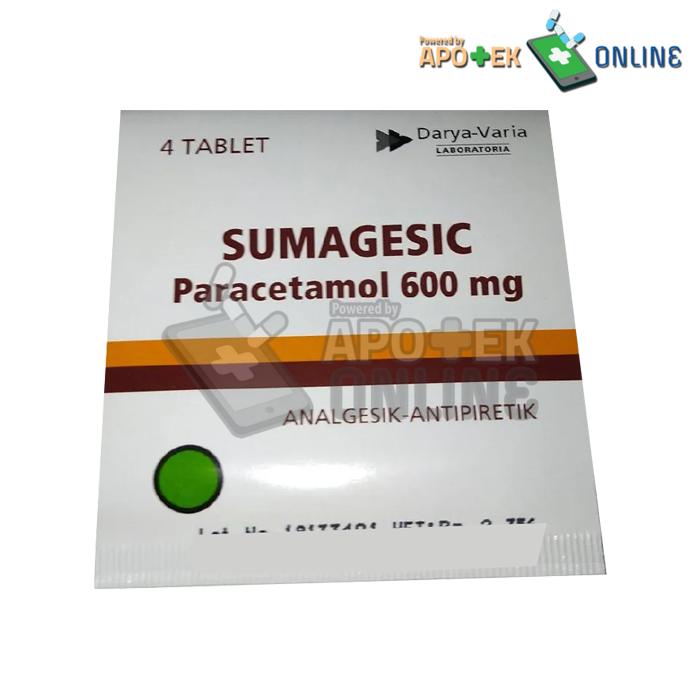 SUMAGESIC 600MG TABLET 4`S/PARACETAMOL/DEMAM/ANTI NYERI