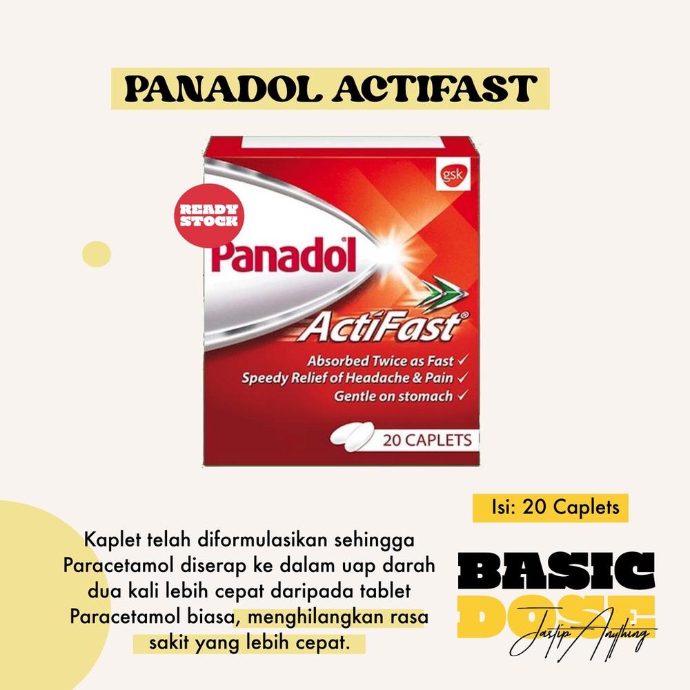[READY] Panadol Actifast Fast Pain Relief, 20 Caplets/ Singapore