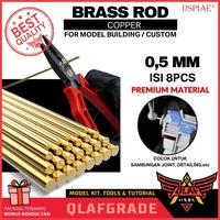 Gambar BEAM BRASS 0.5 mm SOLID - 8pcs dspiae copper rod custom model kit dari Wahkhilaf Kota Surabaya 1 Tokopedia