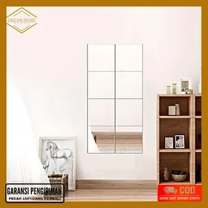 Cermin tempel dinding  (100% CERMIN ASLI) Kaca dinding Cermin Dinding