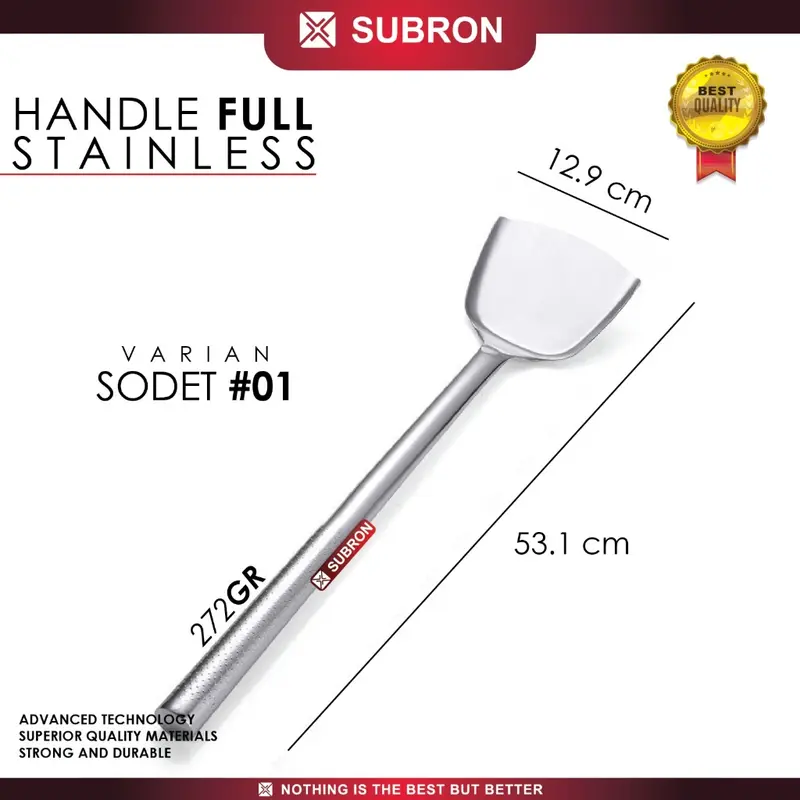 Spatula Sodet Sutil Centong/Irus Sop FULL Stainless Besar S/M/L Tebal 2