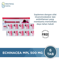 Gambar Echinacea Mpl 500 mg 6 Kaplet - Suplemen Daya Tahan Tubuh dari Menteng Farma Kota Administrasi Jakarta Pusat 1 Tokopedia