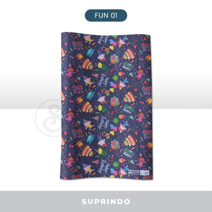Gambar (10 lbr) KERTAS KADO MOTIF F 63.5 x 49.5 cm dari Suprindo Kota Administrasi Jakarta Utara 4 Tokopedia