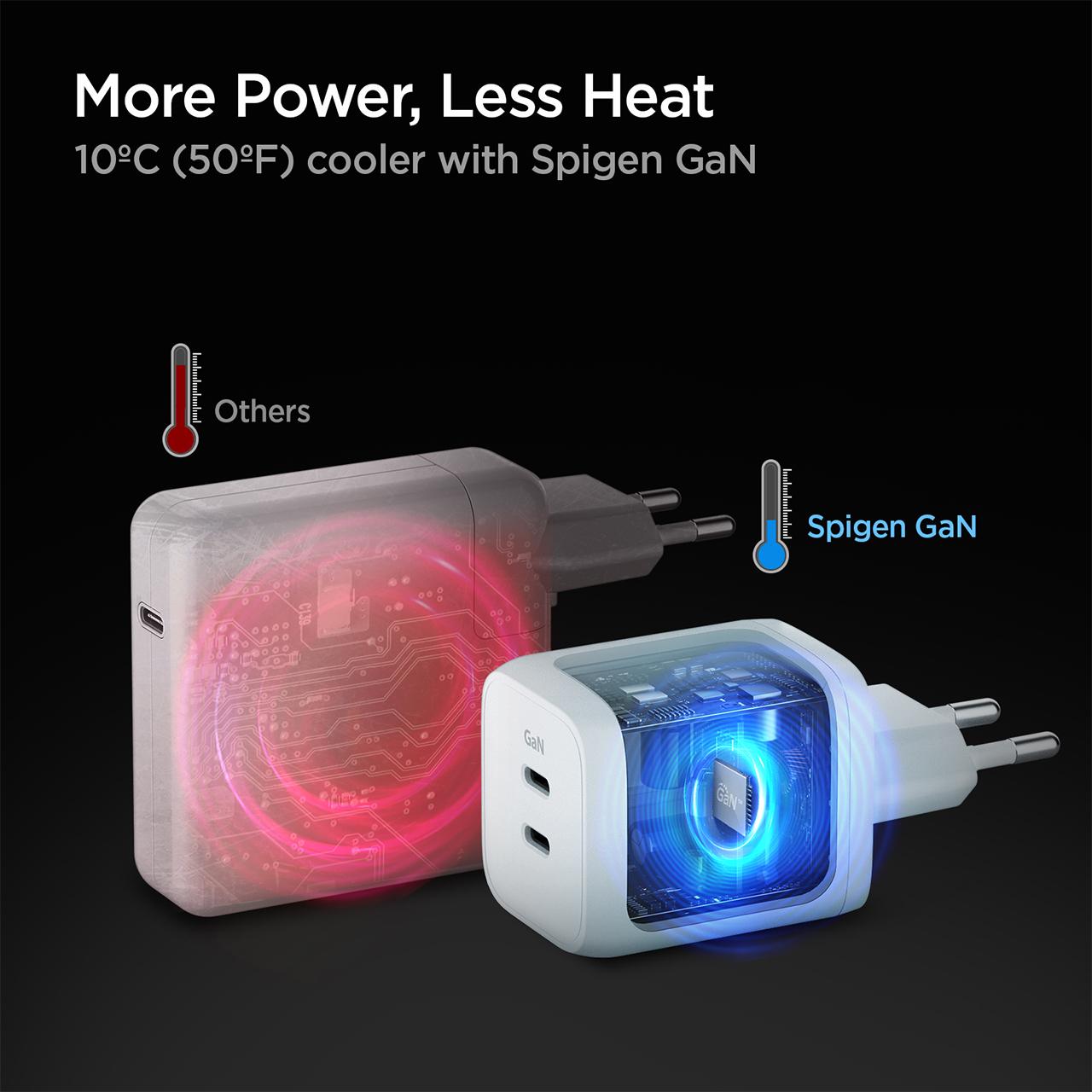 Spigen Wall Charger 65W 2C GaN ArcStation Pro - White ACH03720-1