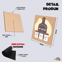 Gambar TENNESY HIASAN DINDING DAPUR ART AESTHETIC 20x20CM WALL DECOR KAYU  Pajangan Gantungan - S1-A dari Tennesy Kota Malang 2 Tokopedia