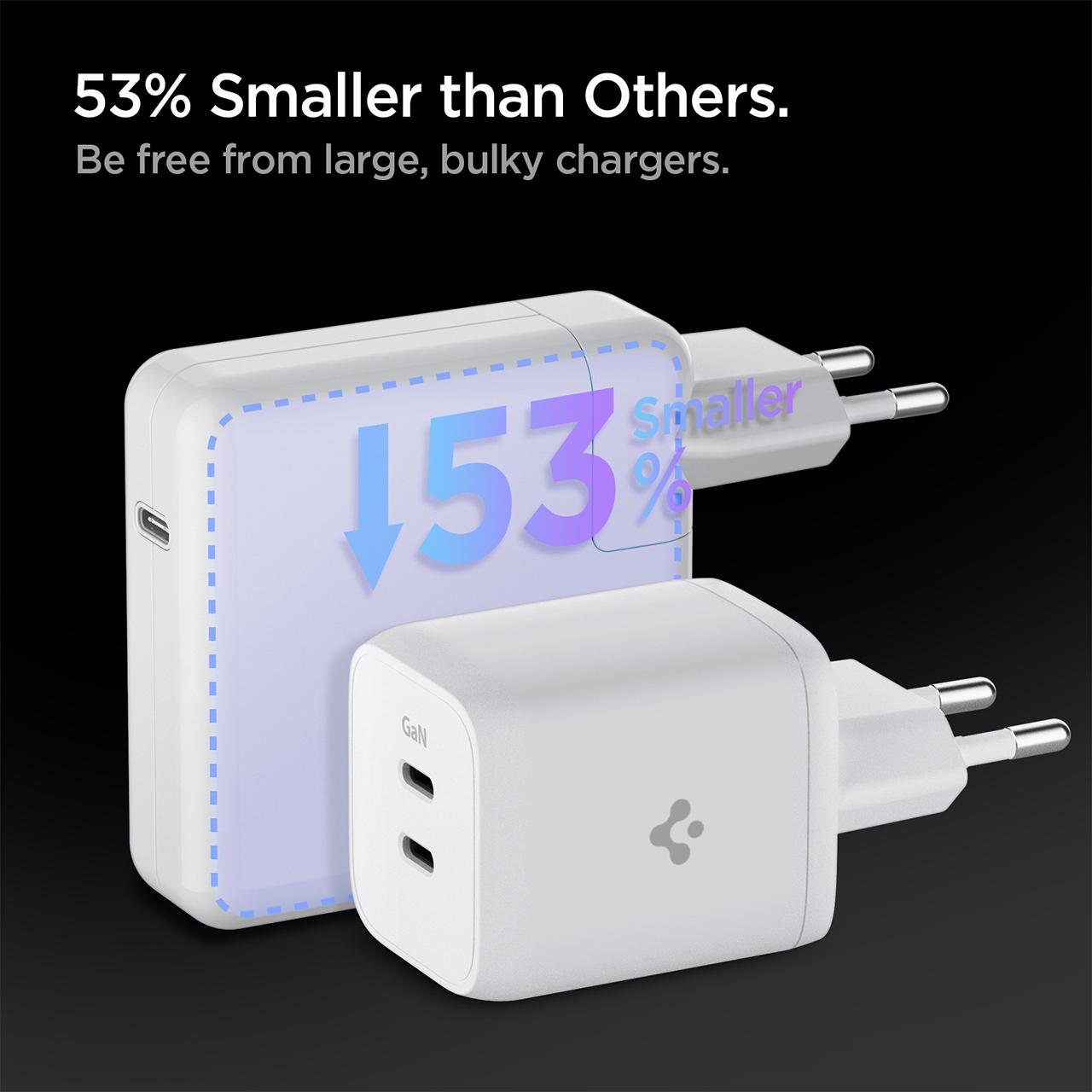 Spigen Wall Charger 65W 2C GaN ArcStation Pro - White ACH03720-1