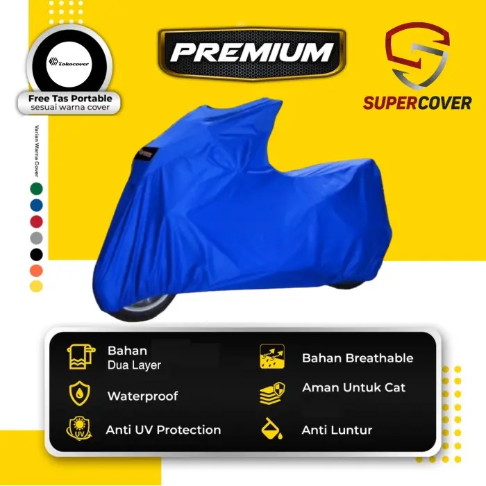 Cover motor Sarung motor PIAGIO Piaggio biru 1